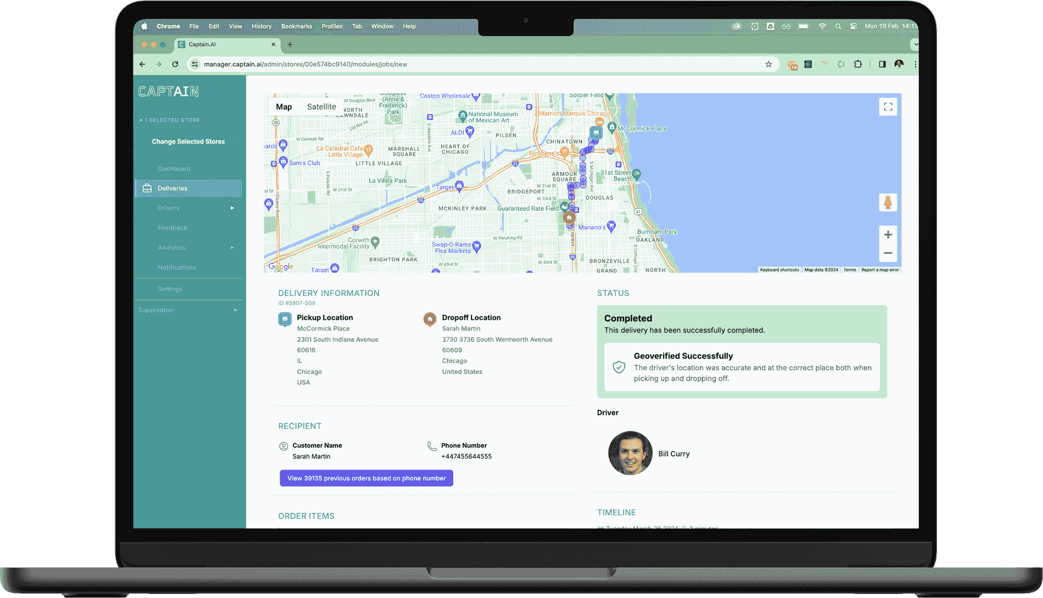 Delivery Management Software for Restaurant Chains | Captain